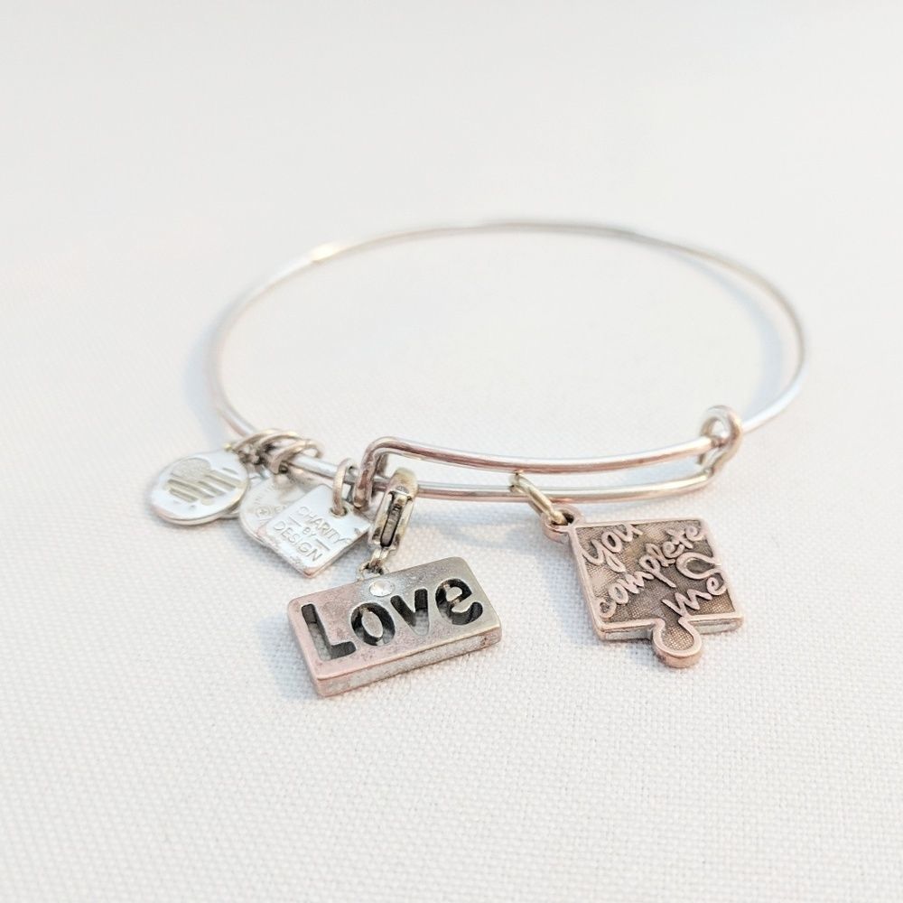 Alex and Ani Silver "You Complete Me" Bracelet